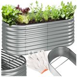 tectake® Hochbeet, aus verzinktem Stahl, stabil, sicher, witterungsbeständig, 160 x 80 x 60 cm