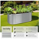 tectake Hochbeet Pflanzenkasten Flormma, 603l, verzinkt, 160x80x60cm, aus verzinktem Stahl