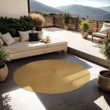 tectake - Raya - Vloerkleed - Bruin - Jute-look, Weerbestendig Kunststof