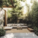 Tectake - Vibe - Vloerkleed - Beige - Gevlochten van Jute en Polyester