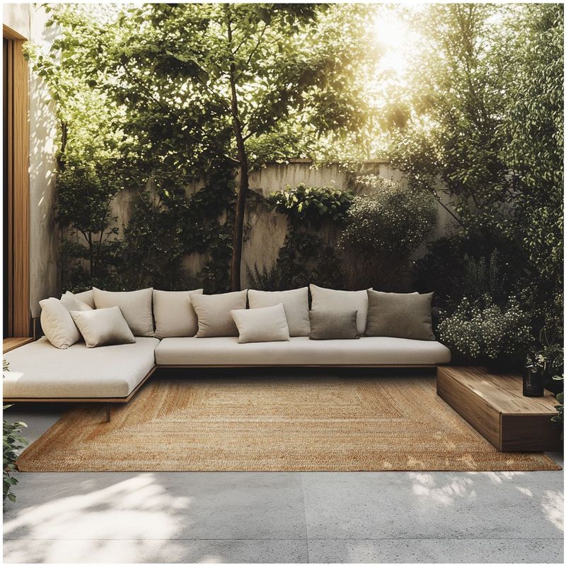 tectake - Glim - Vloerkleed - Jute - Handgeweven, Onderhoudsvriendelijk, 290x200cm