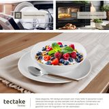 Tectake - Combi Servies Salerno - Porselein - Wit - Voor 12 Personen - 100-delig