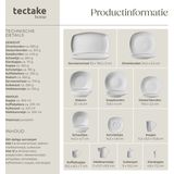 Tectake - Combi Servies Salerno - Porselein - Wit - Voor 12 Personen - 100-delig