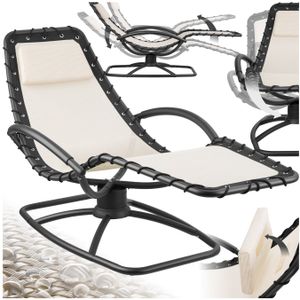Tectake - Toulon - Ligstoel - Beige - Ergonomisch - Schommelfunctie
