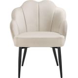tectake® Cocktailsessel, gepolstert, mit Samtbezug, runde, pulverbeschichtete Stahlbeine, 66 x 62 x 80,5 cm