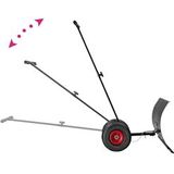 tectake® Schneeschaufel auf Rädern, 5-fach höhenverstellbar, verstellbarer Schaufelwinkel, lackierter Stahl, Schaufelblatt 74 x 42 cm