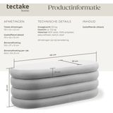 tectake® Polsterbank, mit Samt oder Bouclé, Belastbarkeit 150 kg, 110 x 45 x 42 cm