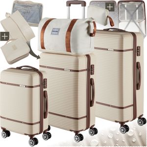 Madison - Reiskofferset - Harde Koffers - Zwart - Hoogwaardige Materialen