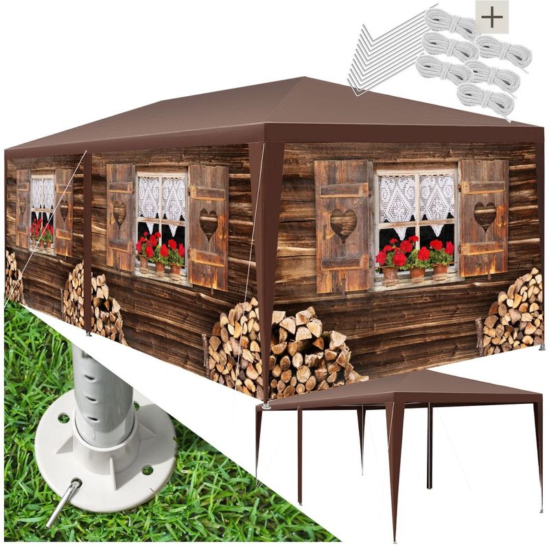 Paviljoen Almchalet met verwijderbare zijdelen - 6 m