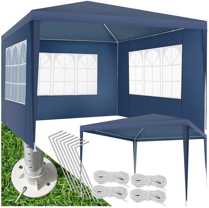 tectake® Pavillon, 3 x 3 m, im Stecksystem, mit UV-Schutz, wasserdicht
