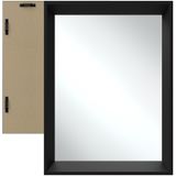 tectake® - Wandspiegel Elina - Badkamerspiegel - Rechthoekige spiegel met stevige kunststoflijst - 50x70 cm - Spiegel voor de badkamer, woonkamer of slaapkamer