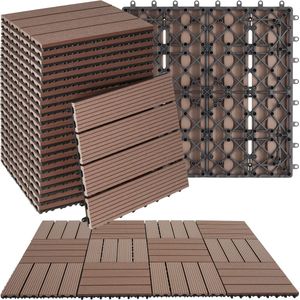 Tectake - Tegulas - Tuintegels - Houtdesign - WPC - Antislip