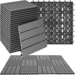Tectake - Tegulas - Tuintegels - Houtdesign - WPC - Antislip