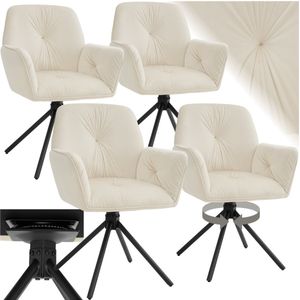 Set van 2 eetkamerstoelen draaibaar SARDOAL Beige