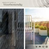 tectake Gartenstuhl Gartenstühle (Set, 4 St), Wetterfester, strapazierfähiger und langlebiger Kunststoff