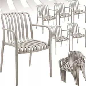 Tectake Aluminium Tuinstoelen Set Van 6 – Klapstoelen Met 7 Kantelstanden – Hoge Rugleuning – Lichtgewicht En Stabiel – Antraciet!