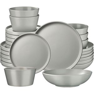 Bordenset voor 6 personen met moderne vintage look 12-delige dinerset met de hand... | bol