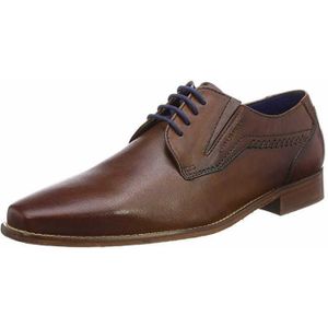 bugatti - Veterschoen - Kastanjebruin - Leer - Vetering met 4 Gaten