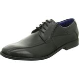 Casual - Zwart - Veterschoen - Leer/Textiel