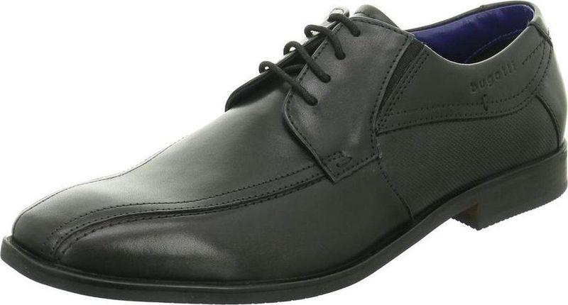 Casual - Zwart - Veterschoen - Leer/Textiel