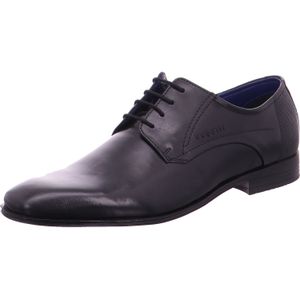 bugatti Klassieke zakelijke halfhoge schoen van leer, Derby met comfortabele pasvorm, zwart, 47 EU