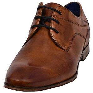 Bugatti - Lage Schoen - Cognac - Leer - Derby - Flexibele Zool