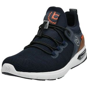 bugatti heren Sportieve sneakers met memory foam in sportief design, elastische veters, ademend, Donkerblauw, 40 EU