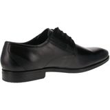 Unikleur - Casual Schoen - Zwart - Vetersluiting - Leer/Textiel