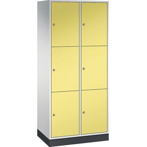 INTRO stalen lockerkast, vakhoogte 580 mm, b x d = 820 x 500 mm, 6 vakken C+P