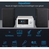MEDION P85003 Micro Audio System Compact Systeem (Internetradio, DAB+, PLL FM-radio, Bluetooth, USB-aansluiting, AUX, 2x150 W)