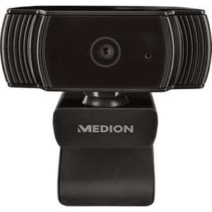 Medion P86366 - Webcam - Full HD - Ingebouwde Microfoon - USB Plug & Play - Fotomodus - Autofocus - Flexibel verstelbaar - Zwart