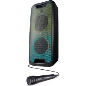 Medion E61400 - Party speaker - Bluetooth - LC-display - Karaoke - 2 x 22 W RMS - Zwart