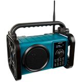 MEDION - E66877 - Bouwplaatsradio - Blauw - Spatwaterdicht - Bluetooth 5.0 - LED-werklamp