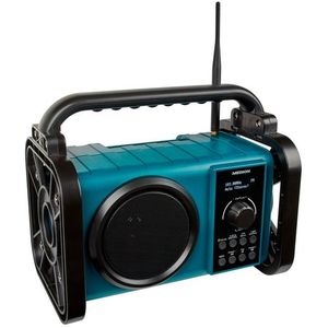 MEDION - E66877 - Bouwplaatsradio - Blauw - Spatwaterdicht - Bluetooth 5.0 - LED-werklamp