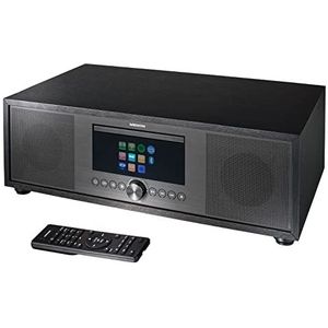 Medion P66400 All-in-One Audio System anthrazit - LCD-Display 7,1 (2.8'') Internet/DAB+/PLL-UKW Radio CD/MP3-Player Bluetooth - WLAN, RDS - 2.1 Soundsystem - 2 x 20 W + 40 W RMS