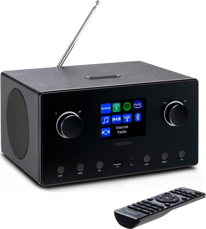 Medion Internet Radio (P85444) - Internetradio met DAB+ en FM Radio - Wekkerradio - Spotify Connect
