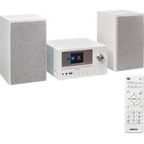 MEDION P85003 Micro Audio System compact systeem (internetradio, DAB+, PLL FM-radio, Bluetooth, USB-aansluiting, AUX, 2x150 W) wit