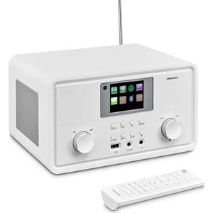 Medion Internet Radio (P85027) - Bluetooth Speaker - Internet Radio met Wifi en DAB+ - FM radio - Spotify Connect - USB - AUX - Wekkerradio - Slaaptimer - Wit