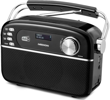 MEDION - Retro Radio - DAB+ - Bluetooth - Zwart
