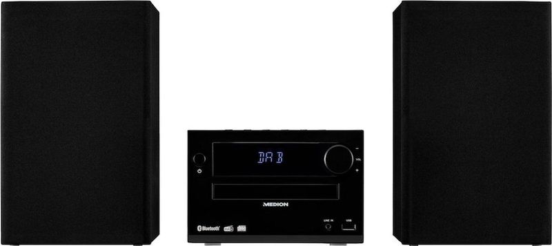 MEDION - Micro Audiosysteem - Zwart - Bluetooth V5.0 - DAB+ Radio