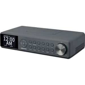 MEDION P66750 Keuken onderbouwradio (DAB+ keukenradio, PLL FM radio, dimbaar TFT kleurendisplay, kookwekker, Bluetooth, LED strip, incl. bevestigingsmateriaal) grijs