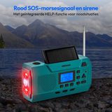 MEDION - E66806 - Noodradio - Zonne-energie - Dynamo Handzwengel - FM-radio - Zaklamp - SOS Noodfunctie