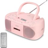 MEDION LIFE E65010 Boombox, CD-Kassetten-Radio mit MP3-Wiedergabe, PLL-UKW Radio, USB Anschluss, CD-R/RW kompatibel, AUX-In, 2 x 3 W RMS