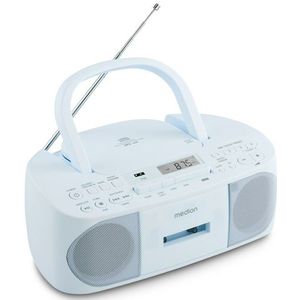 MEDION E65010 - Stereo Radio - Blauw - CD-speler - Cassette - USB-aansluiting - FM PLL Radio