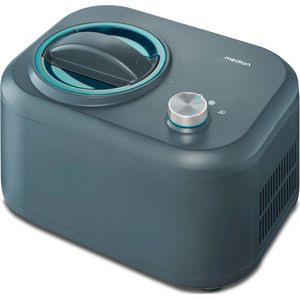 MEDION ijsmachine met compressor (geschikt voor het bereiden van ijs, frozen yoghurt & sorbet, 1 liter, 100 watt, aluminium ijscontainer, geen voorkoeling nodig, MD 10169)