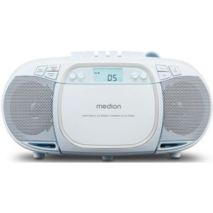 MEDION - MD44176 - CD/MP3/Cassettedeck - Zwart - Inclusief Netsnoer