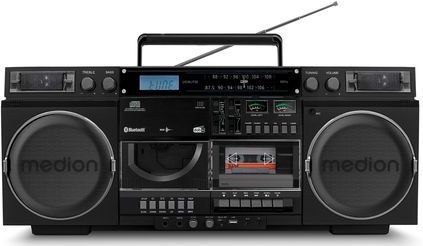 80's Retro Boombox - DAB+/PLL FM-Radio - Bluetooth - Cassettedeck
