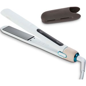 MEDION LIFE HS1 Glätteisen, flexible Keramik-/Turmalin Heizplatten mit Temperatursensor, Display mit Temperaturanzeige, 5 regelbare Hitzestufen (165° - 210°)