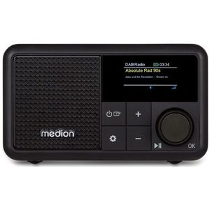 MEDION S66822 Draagbare DAB+ Radio - Zwart - Oplaadbare Batterij - Bluetooth