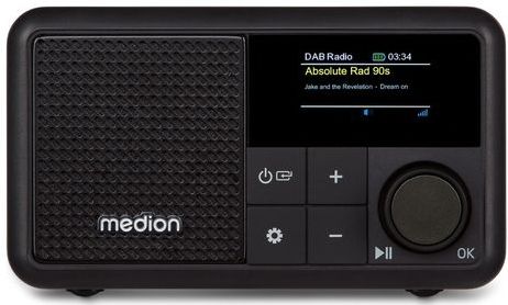 MEDION S66822 Draagbare DAB+ Radio - Zwart - Oplaadbare Batterij - Bluetooth
